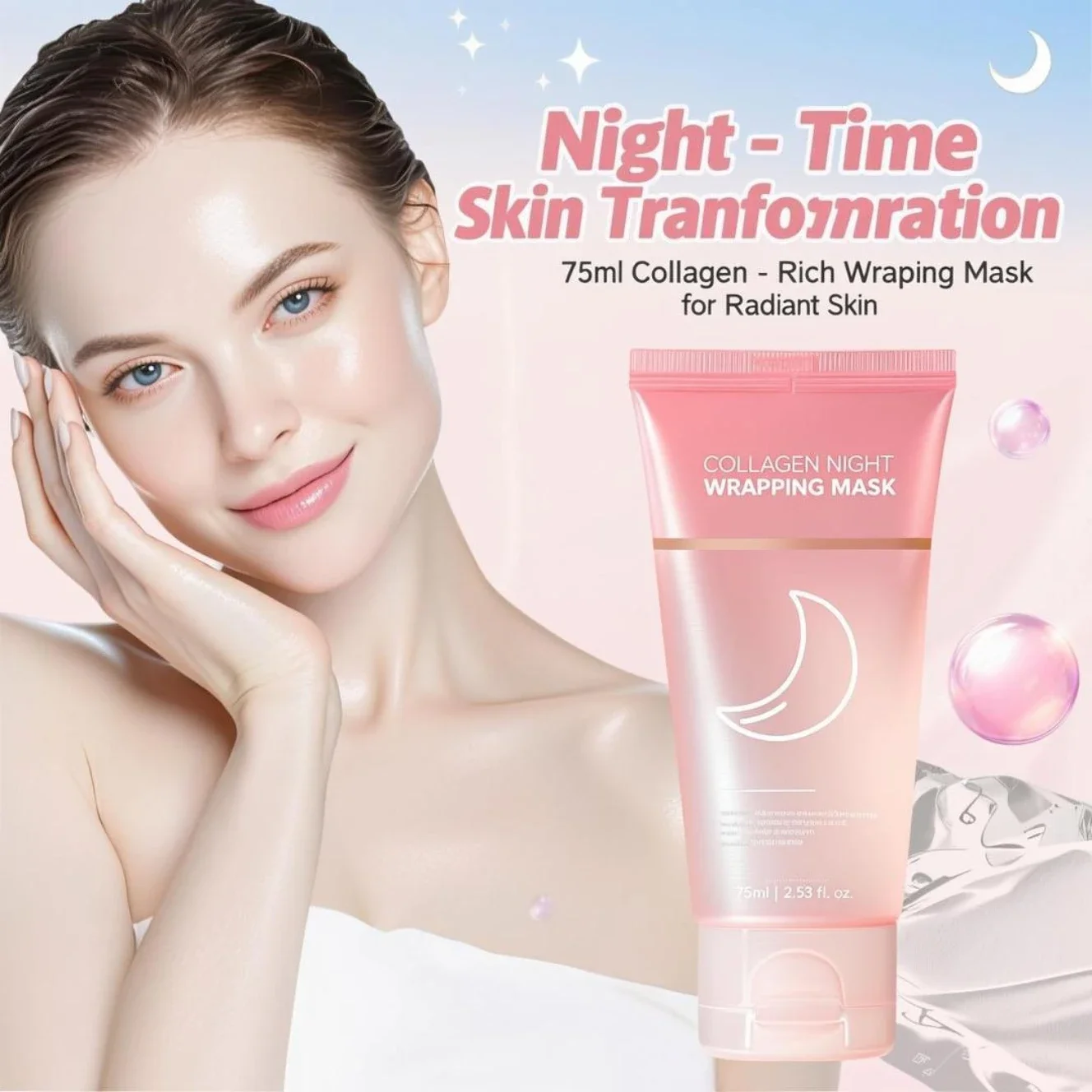 Sleeping Pack Overnight - Kolajen Gece Sarma Maskesi 75ml -
